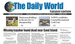 Aberdeen Daily World newspaper front page
