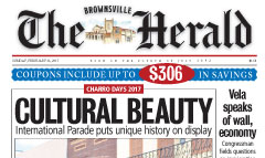 Brownsville Herald newspaper front page