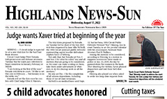 Highlands News-Sun newspaper front page