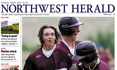 Northwest Herald-McHenry County newspaper front page