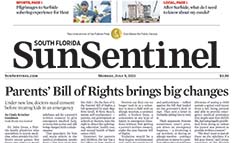 South Florida Sun Sentinel newspaper front page